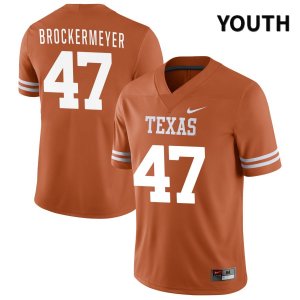 Texas Longhorns Youth #47 Luke Brockermeyer Authentic Orange NIL 2022 College Football Jersey AOU75P5Z